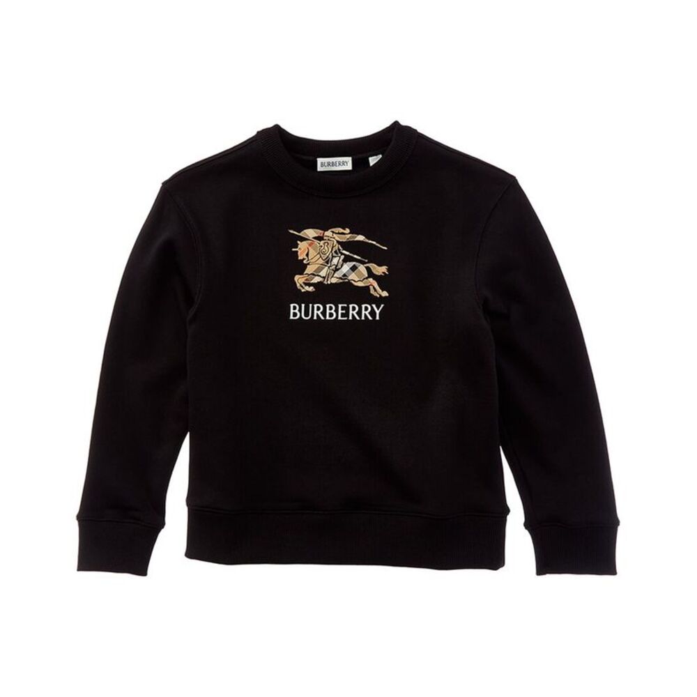 Burberry Girls  Knight Check Sweatshirt, Black